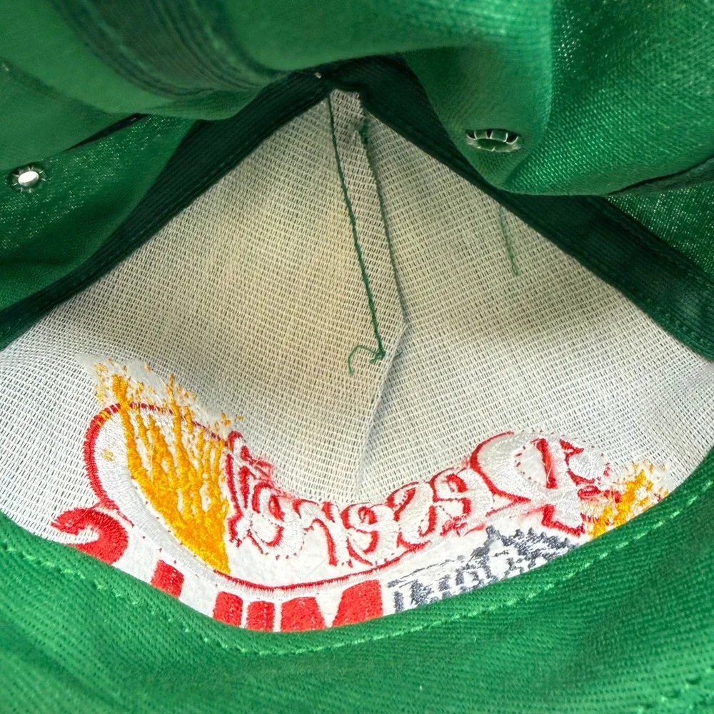 Vintage K-Products Deseret Mills Trucker Hat Green Snapback Made in USA Mens Cap